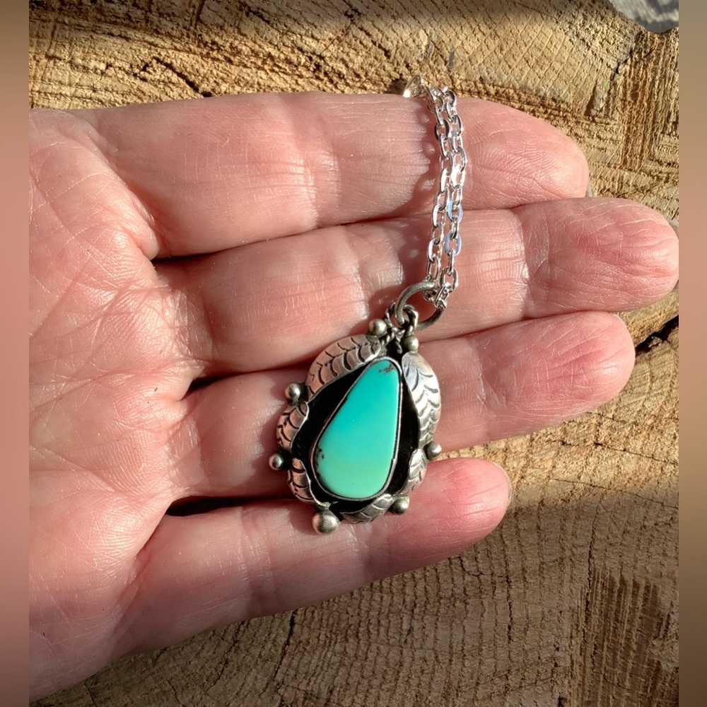 Sterling/ turquoise pendant (vintage)
